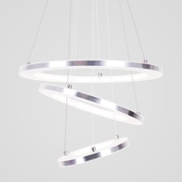 Lámpara colgante moderna de acrílico con 3 anillos, 40 + 30 + 20 cm