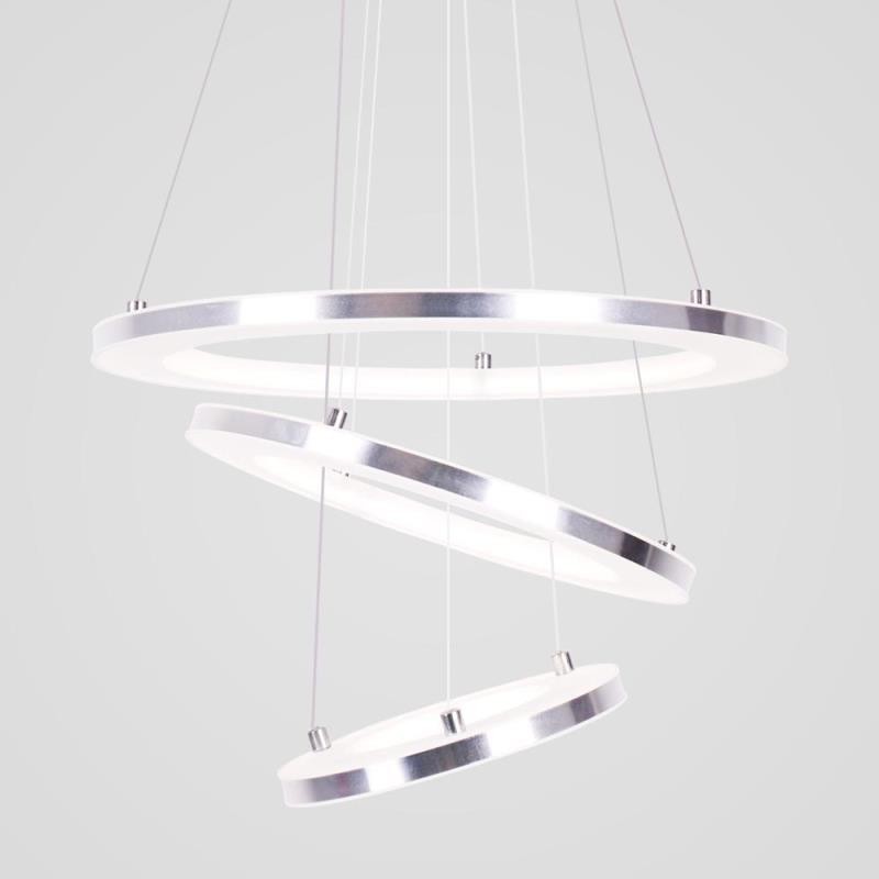 Lámpara colgante moderna de acrílico con 3 anillos, 40 + 30 + 20 cm