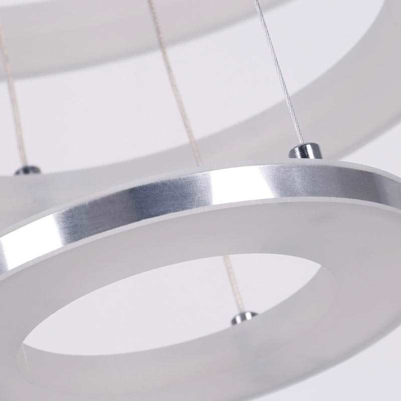 Lámpara colgante moderna de acrílico con 3 anillos, 40 + 30 + 20 cm