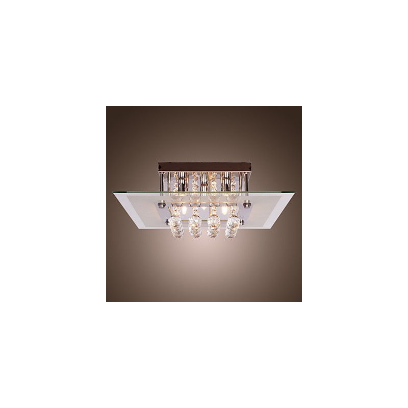 Lámpara de techo moderna de cristal para sala de estar, 5 luces