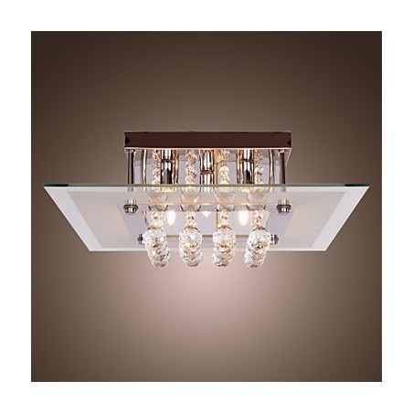 Lámpara de techo moderna de cristal para sala de estar, 5 luces Lámpara de techo moderna de cristal para sala de estar, 5 luces