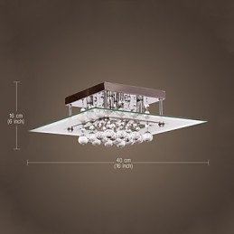 Lámpara de techo moderna de cristal para sala de estar, 5 luces