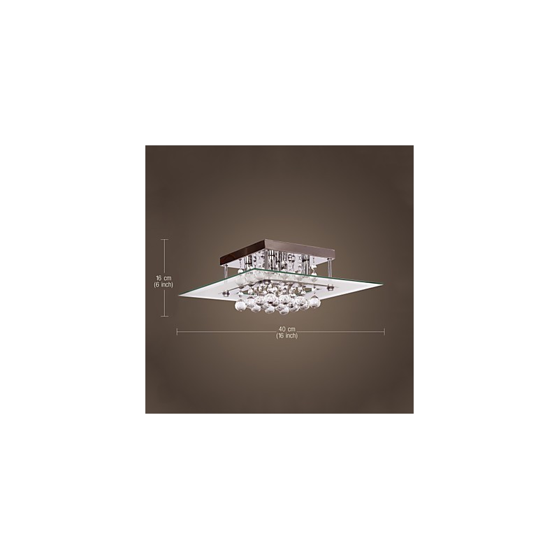 Lámpara de techo moderna de cristal para sala de estar, 5 luces
