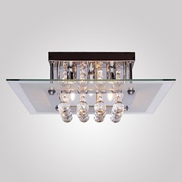 Lámpara de techo moderna de cristal para sala de estar, 5 luces