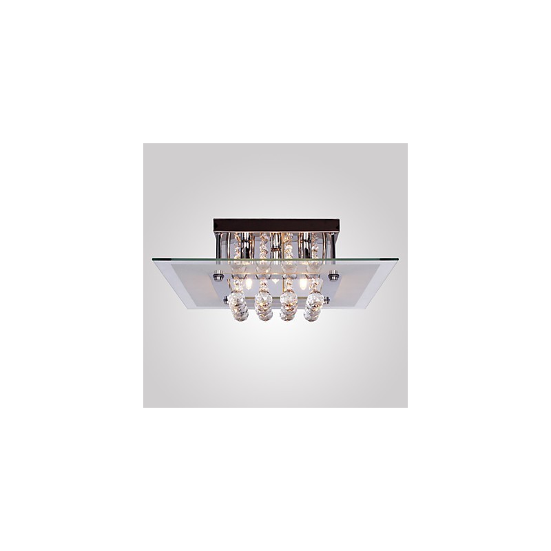 Lámpara de techo moderna de cristal para sala de estar, 5 luces