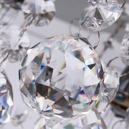 Lámpara de techo moderna de cristal para sala de estar, 5 luces