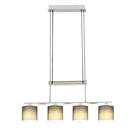 Lámpara colgante moderna de 4 luces con pantalla de tela y altura ajustable Lámpara colgante moderna de 4 luces con pantalla de tela y altura ajustable