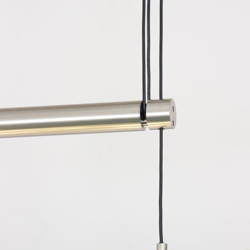 Lámpara colgante moderna de 4 luces con pantalla de tela y altura ajustable