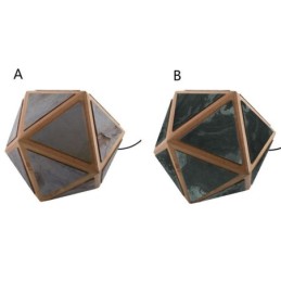 Lámpara colgante geométrica con diseño translúcido 3D en forma de diamante
