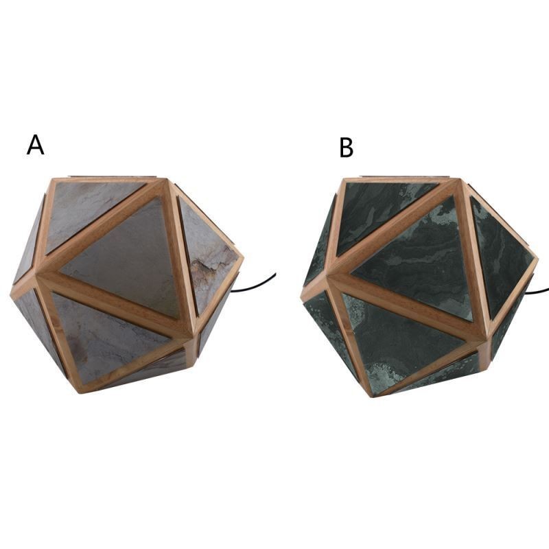 Lámpara colgante geométrica con diseño translúcido 3D en forma de diamante