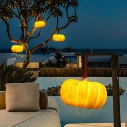 Lámpara portátil de calabaza para exteriores, estilo retro japonés