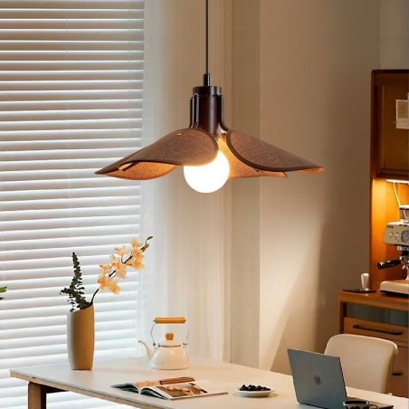 Lámpara colgante nórdica estilo Wabi Sabi con pantalla de tela, lámpara de techo decorativa Lámpara colgante nórdica estilo Wabi Sabi con pantalla de tela, lámpara de techo decorativa