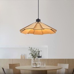 Lámpara colgante creativa de madera retro para techo
