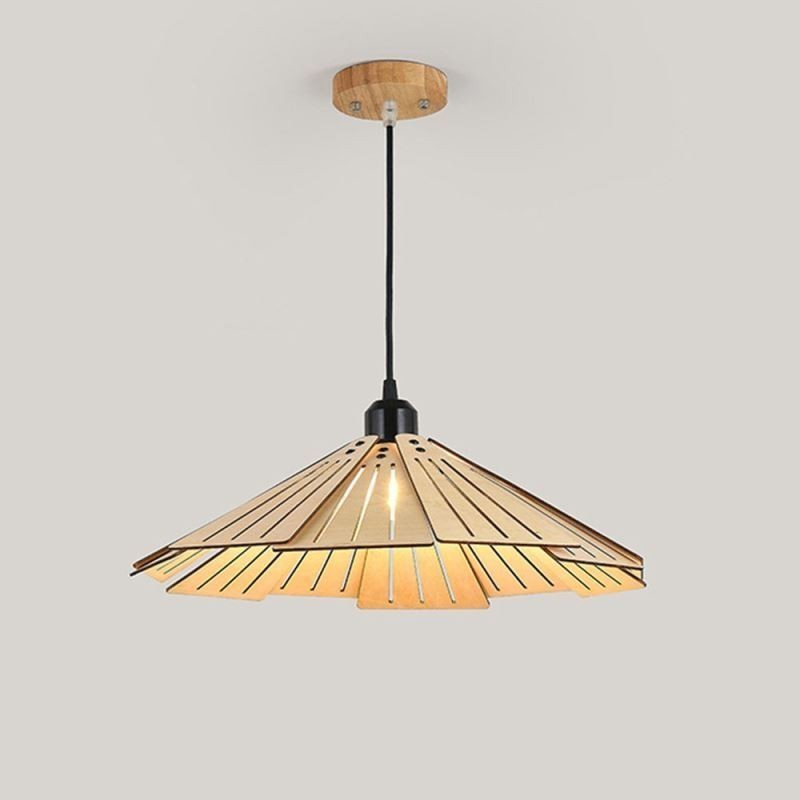 Lámpara colgante creativa de madera retro para techo