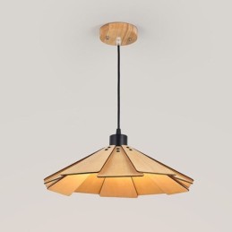 Lámpara colgante creativa de madera retro para techo