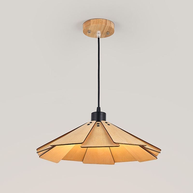 Lámpara colgante creativa de madera retro para techo