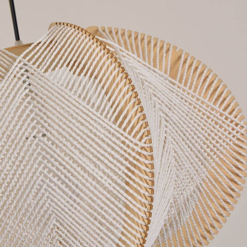Lámpara colgante nórdica retro estilo Wabi Sabi, lámpara de techo de madera maciza hecha a mano