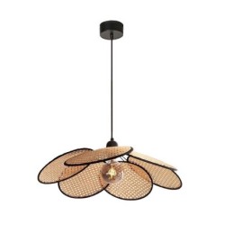 Lámpara colgante natural sencilla tejida a mano