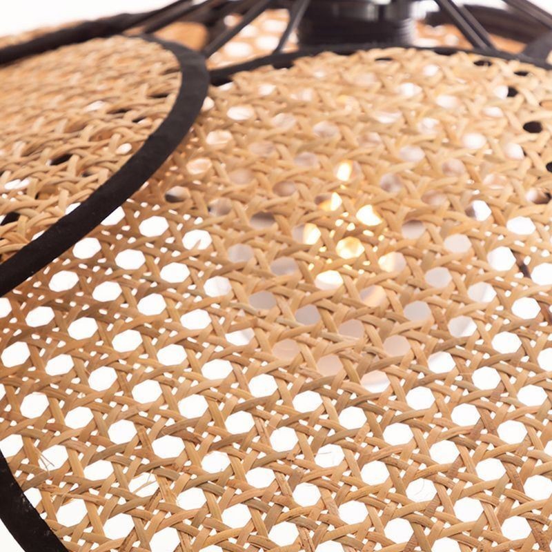 Lámpara colgante natural sencilla tejida a mano