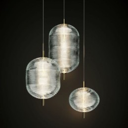 Lámpara colgante de ondas de agua, moderna y minimalista, de hierro forjado.