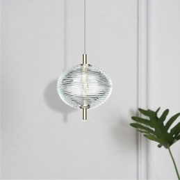 Lámpara colgante de ondas de agua, moderna y minimalista, de hierro forjado.