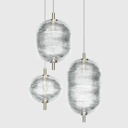 Lámpara colgante de ondas de agua, moderna y minimalista, de hierro forjado.