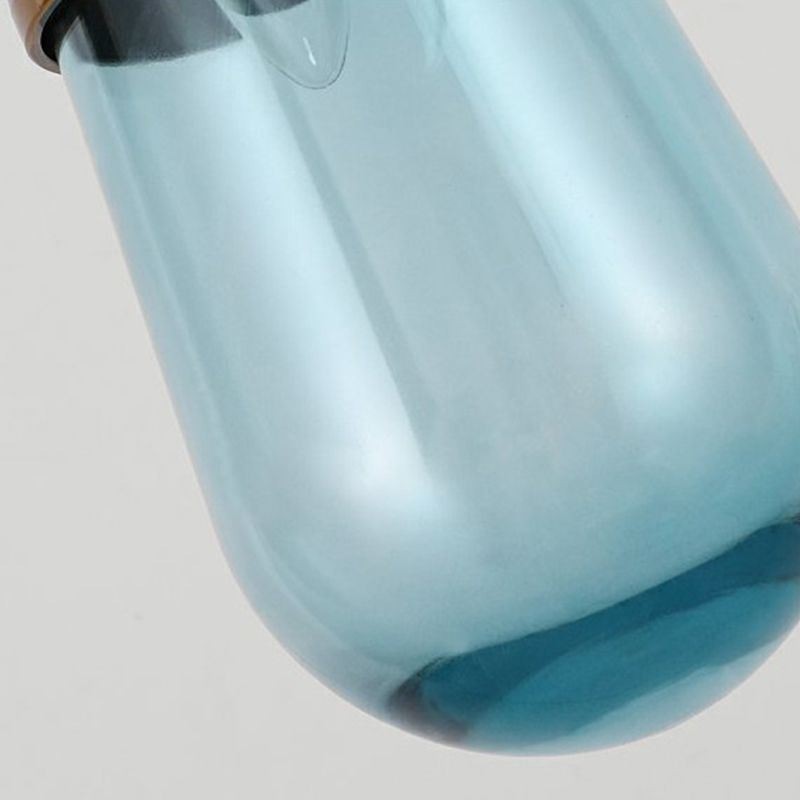 Lámpara colgante de cristal con forma de gota de agua, moderna y minimalista, de hierro forjado, pequeña lámpara de techo.