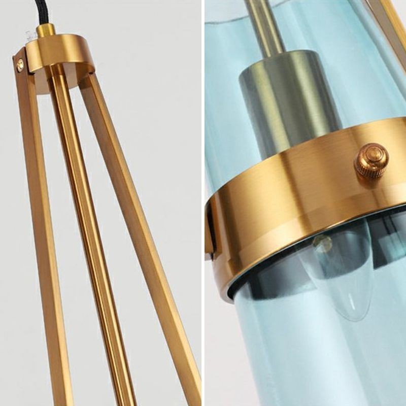 Lámpara colgante de cristal con forma de gota de agua, moderna y minimalista, de hierro forjado, pequeña lámpara de techo.
