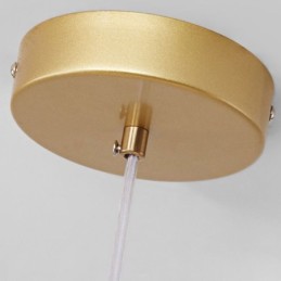 Lámpara colgante moderna y sencilla con diseño de frijoles mágicos, de hierro forjado molecular y cristal.