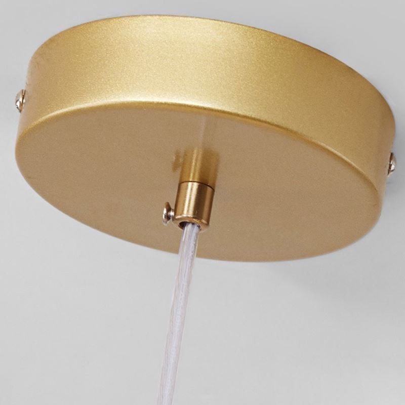 Lámpara colgante moderna y sencilla con diseño de frijoles mágicos, de hierro forjado molecular y cristal.