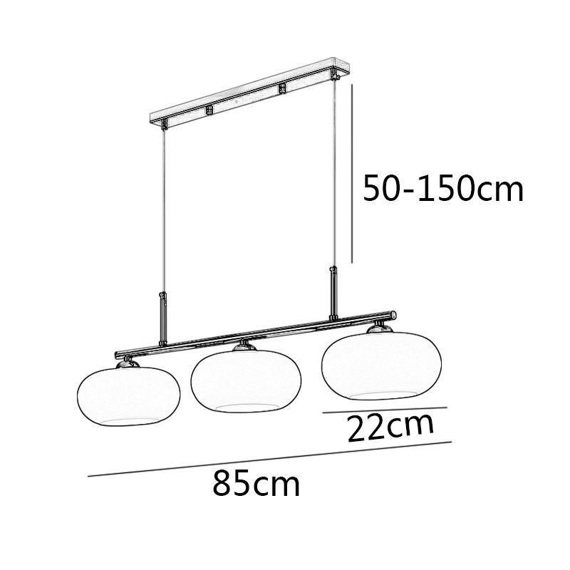 Lámpara colgante de cristal nórdico, lámpara de techo creativa de hierro forjado