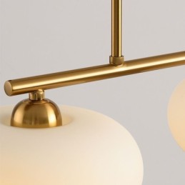 Lámpara colgante de cristal nórdico, lámpara de techo creativa de hierro forjado
