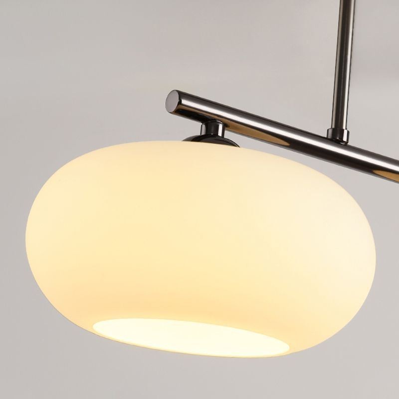Lámpara colgante de cristal nórdico, lámpara de techo creativa de hierro forjado