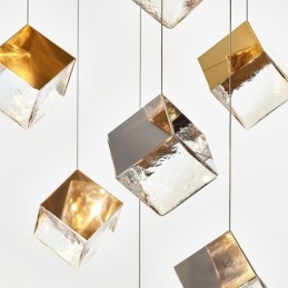 Lámpara colgante de cristal creativa para techo de pabellón