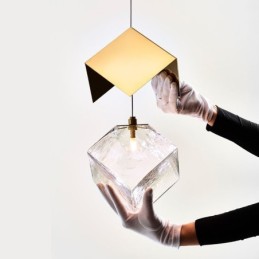 Lámpara colgante de cristal creativa para techo de pabellón