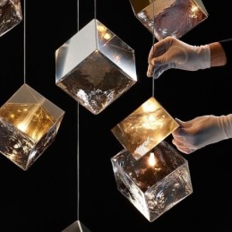 Lámpara colgante de cristal creativa para techo de pabellón