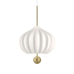 Lámpara colgante moderna de cristal blanco con forma de bola, lámpara de techo minimalista