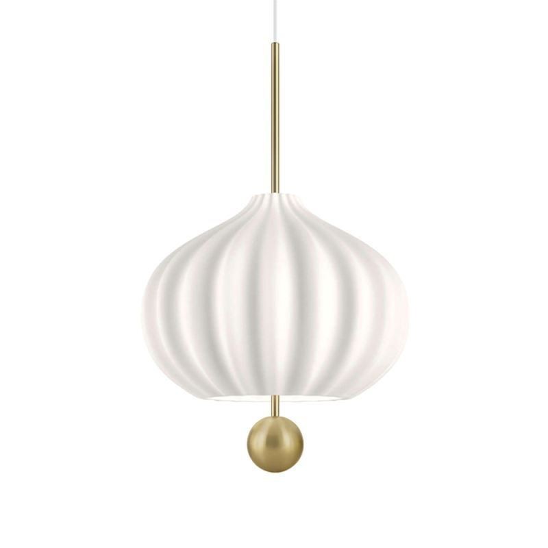 Lámpara colgante moderna de cristal blanco con forma de bola, lámpara de techo minimalista