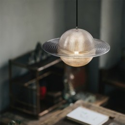 Lámpara de techo con forma de lámpara colgante de cristal moderna