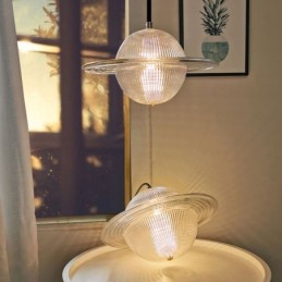 Lámpara de techo con forma de lámpara colgante de cristal moderna