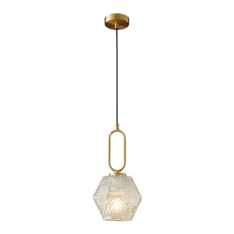 Lámpara colgante moderna de cristal para iluminación del hogar, lámpara colgante creativa