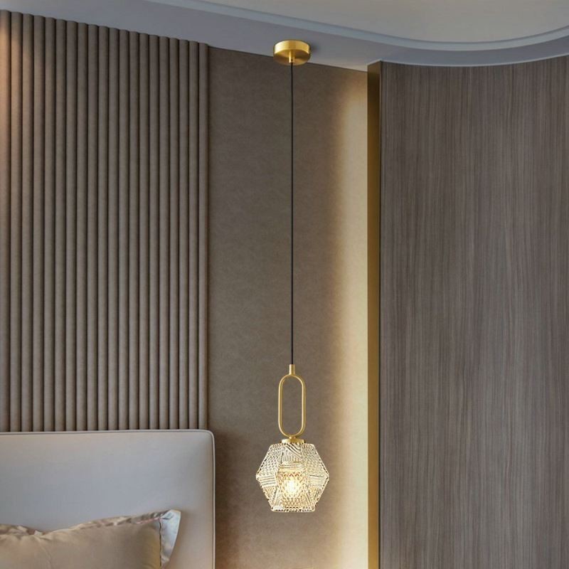 Lámpara colgante moderna de cristal para iluminación del hogar, lámpara colgante creativa