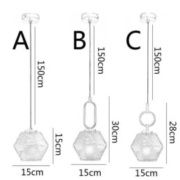 Lámpara colgante moderna de cristal para iluminación del hogar, lámpara colgante creativa