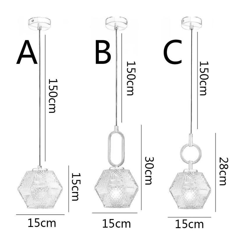Lámpara colgante moderna de cristal para iluminación del hogar, lámpara colgante creativa