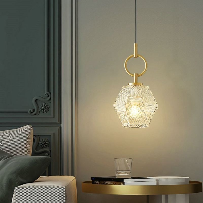 Lámpara colgante moderna de cristal para iluminación del hogar, lámpara colgante creativa