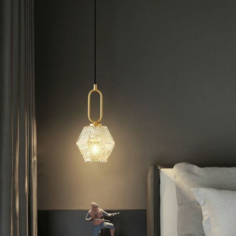 Lámpara colgante moderna de cristal para iluminación del hogar, lámpara colgante creativa