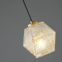 Lámpara colgante moderna de cristal para iluminación del hogar, lámpara colgante creativa