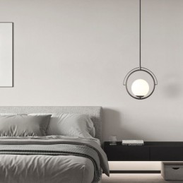 Lámpara colgante de bola de cristal para decoración del hogar