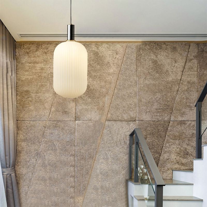 Lámpara colgante moderna, sencilla y creativa, de cristal.