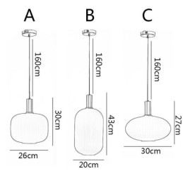 Lámpara colgante moderna, sencilla y creativa, de cristal.